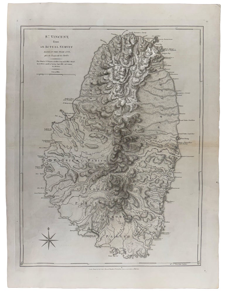Item #42749 St. Vincent, from An Actual Survey Made In The Year 1775 after the Treaty with the Caribs. Thomas JEFFERYS.