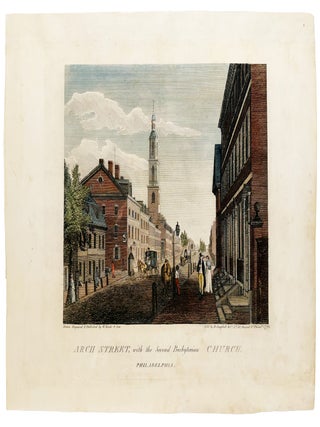 Item #42946 Arch Street, with the Second Presbyterian Church. William R. BIRCH, Thomas BIRCH