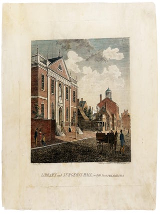 Item #42951 Library and Surgeons Hall, in Fifth Street Philadelphia. William R. BIRCH, Thomas BIRCH