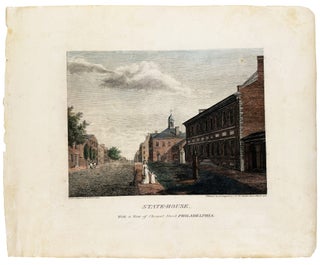 Item #42957 State-House, with a View of Chesnut Street Philadelphia. William R. BIRCH, Thomas BIRCH