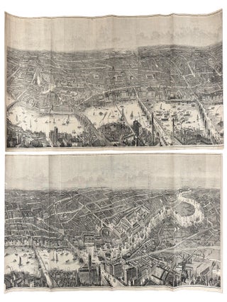 Item #43045 The Illustrated London News Panorama of London and the River Thames. Herbert INGRAM