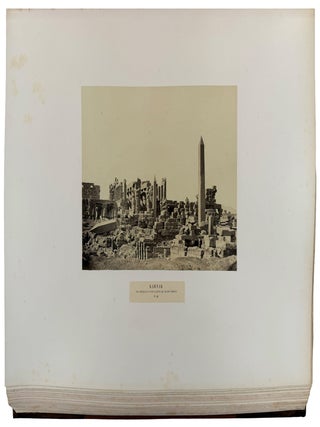 Album Photographique de la Mission Remplie en &Eacute;gypte par le Vte Emmanuel de Roug&eacute;, accompagn&eacute; de M. le Vte de Banville et de M. Jacques de Roug&eacute;, 1863-1864; photographies ex&eacute;cut&eacute;es par M. le Vte de Banville; description des planches par M. le Vte Emmanuel de Roug&eacute;